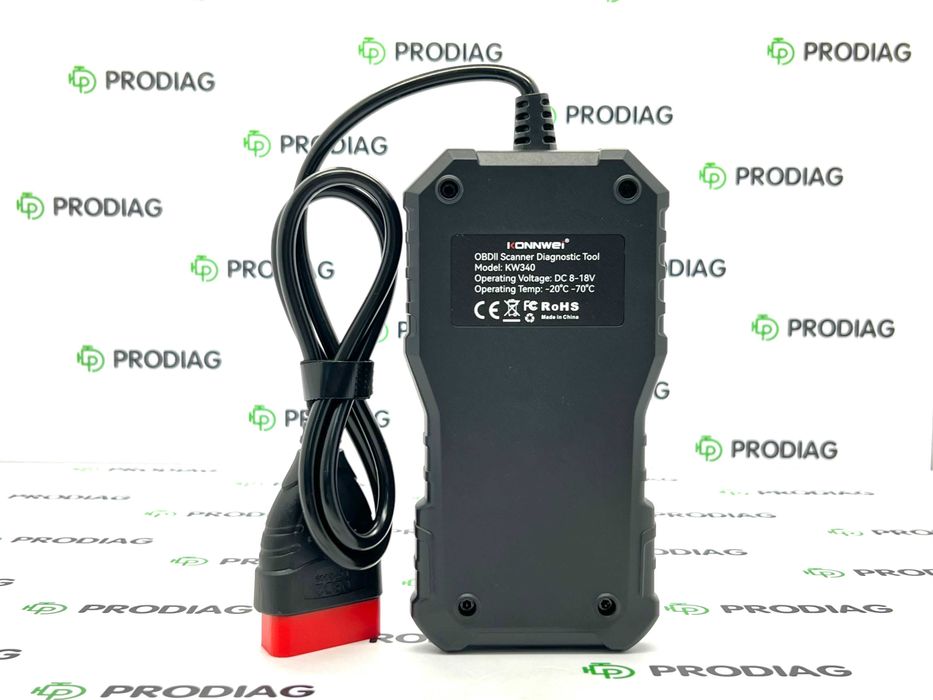 Автосканер з функцією тестера АКБ Konnwei KW340 (EOBD, OBDll, CAN)