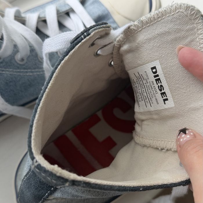 Diesel Archive Denim High Top Sneakers EU 42 Y2K Original