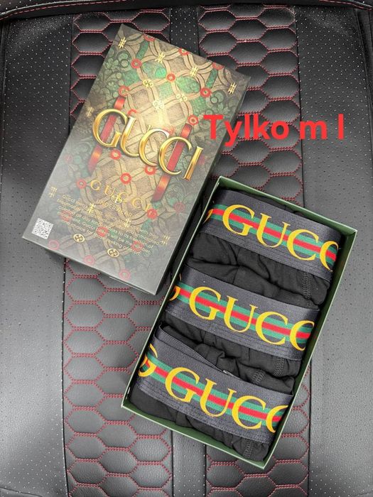 Nowe męskie bokserki trojpak gucci m lub l