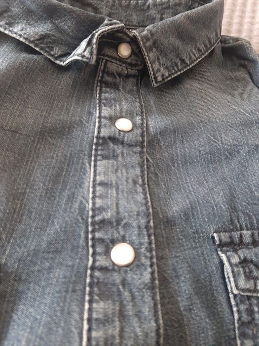 Ciążowa sukienka 40 midi lekki jeans
