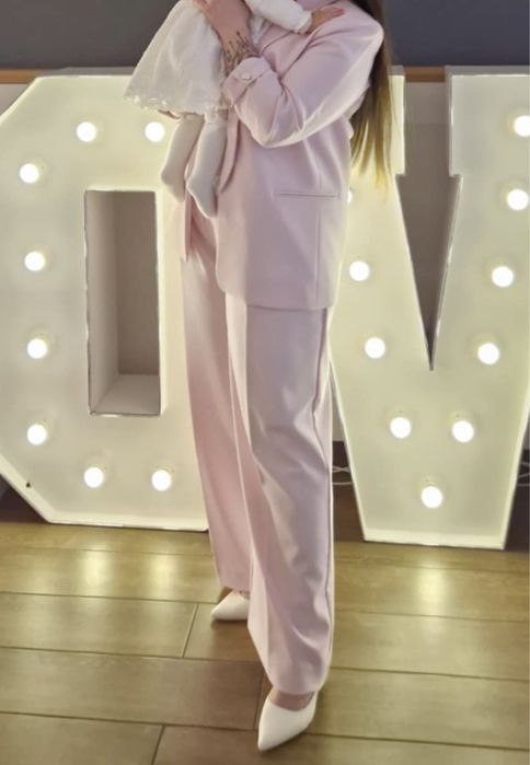 Garnitur damski reserved XL pudrowy róż