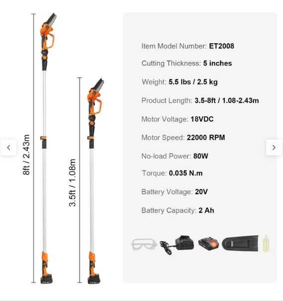Serra Elétrica Extenciva VEVOR
