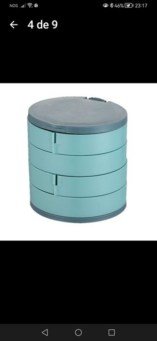 Caixa de joias rotativa multi camadas