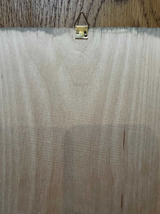 Anioł, obraz na desce, pastel suchy, 52,3-53,5x29-27x1,7 cm