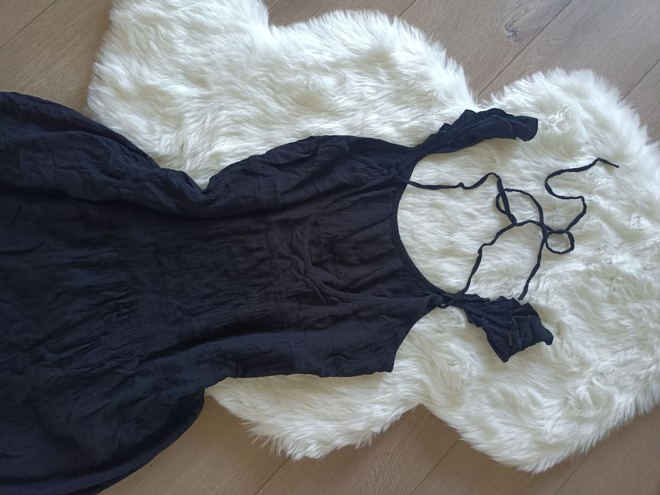 Letnia sukienka cienkie ramiączka wiskoza S