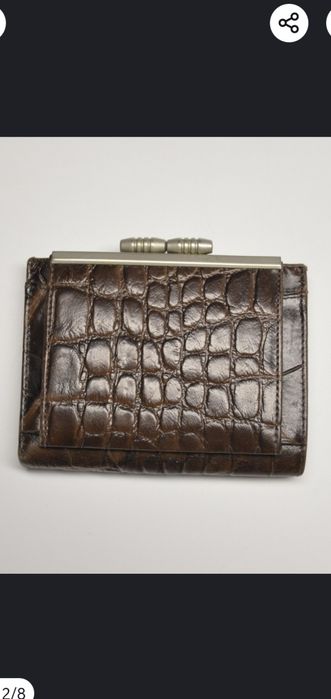 Кошелёк кожаный коричневый