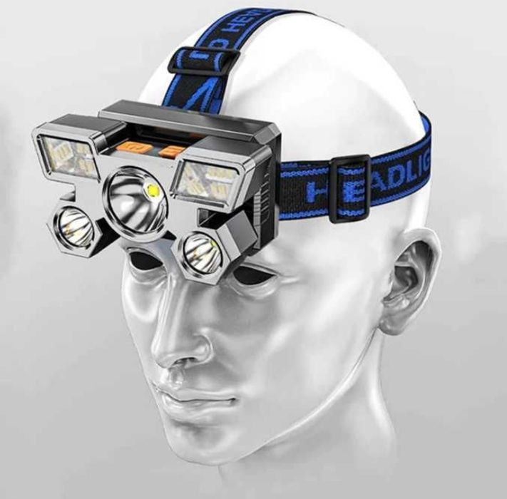 Lanterna de cabeça recarregável