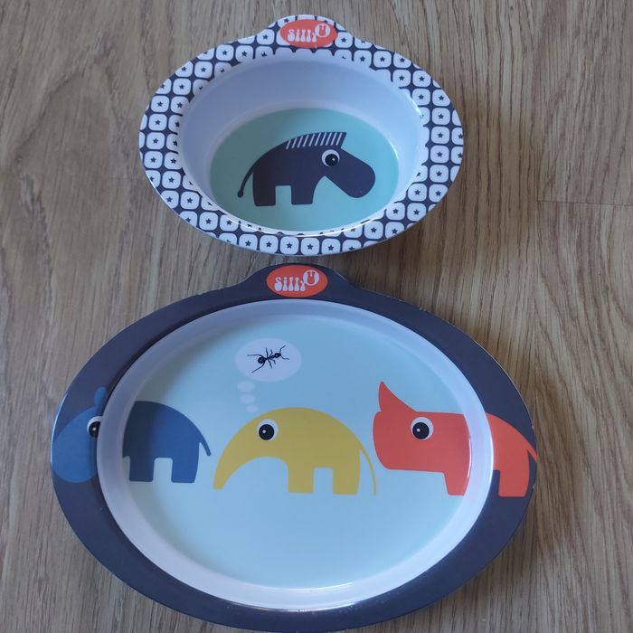 Zestaw dziecięcy talerzyk i miseczka  , 1+