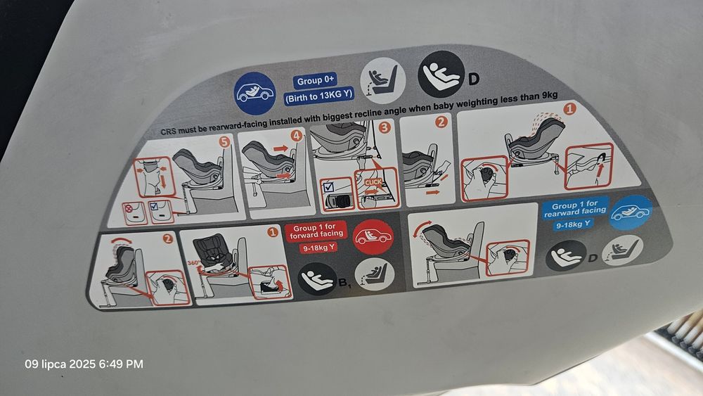 Fotelik samochodowy obrotowy coletto mokka