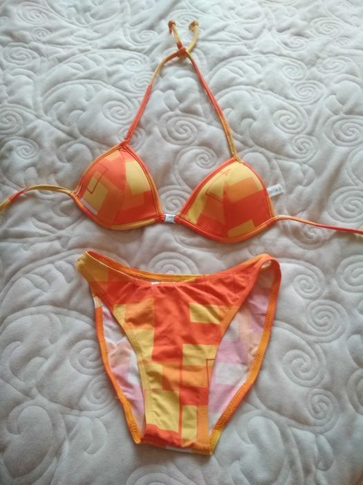Strój kąpielowy dwuczęściowy r.36 Novella żółty pomarańcz