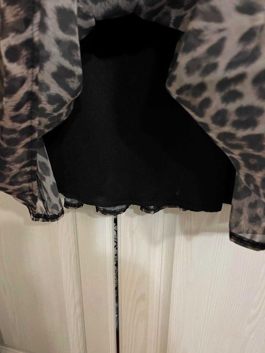 Sukienka czarna koronkowa góra, dół - panterka SisterS Point 36S/38 M