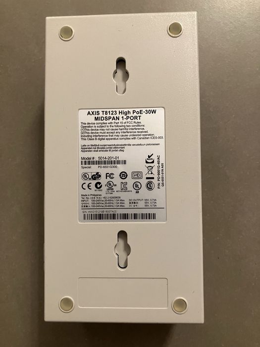 AXIS T8123 High PoE-30W MIDSPAN 1-port