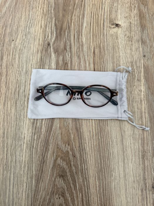 Okrągłe okulary zerówki Grace (szylkretowe) w etui