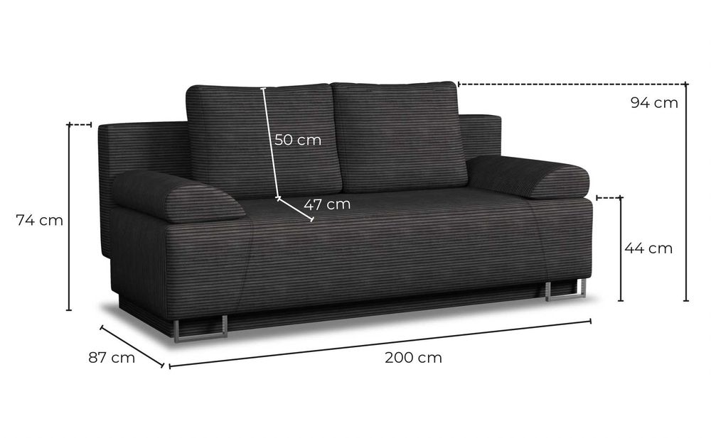 Kanapa Verona. Wersalka, sofa, tapczan. Sprężyny bonell funkcja spania