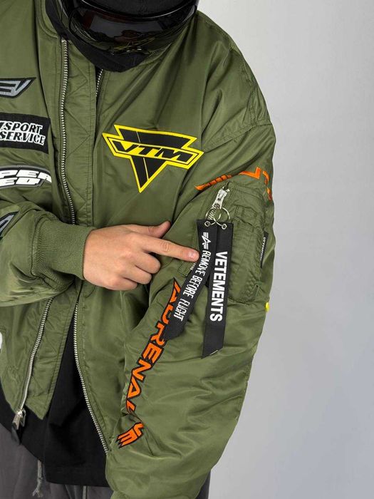Бомбер Vetements Alpha Industries Edition Racing Green Bomber куртка S