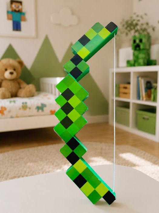 Strój przebranie CREEPER MINECRAFT i łuk 7-8 lat