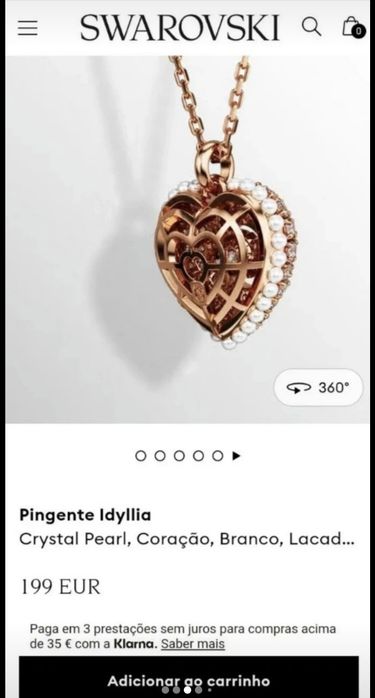 Swarovski NOVO Lacado a rosa dourado