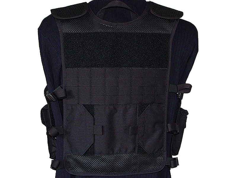 Modułowa Kamizelka Taktyczna Ratownika czarna z kompletem emblematów