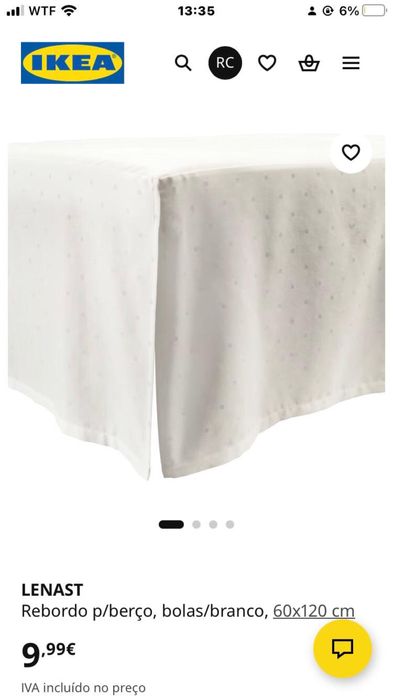 Berço de madeira do  IKEA