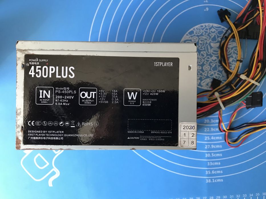 Процесор i3-9100 3.60GHZ и Блок питания 1STPLAYER (PS-450PLS) 450W