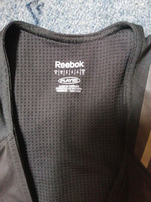 Bluzka top Reebok czarna play dry easytone ściągacz 34 36 s