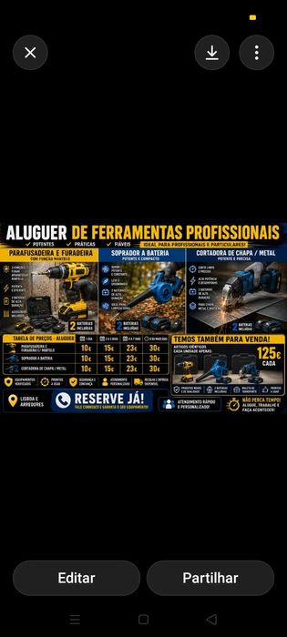 Aluguer Escadas e Outros equipamentos.Oportunidades