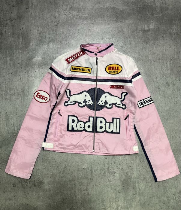 Różowa Kurtka red bull kurtka wyścigowa