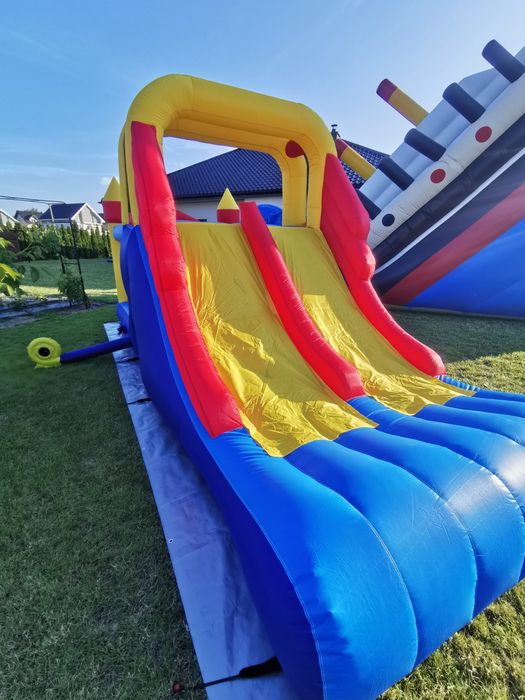 Dmuchaniec Zamek- Zjeżdzalnia Trampolina Tunel Ścianka wspinaczkowa