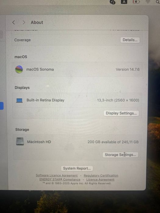 MacBook Pro 13 M1 8/256 2020 Space Gray