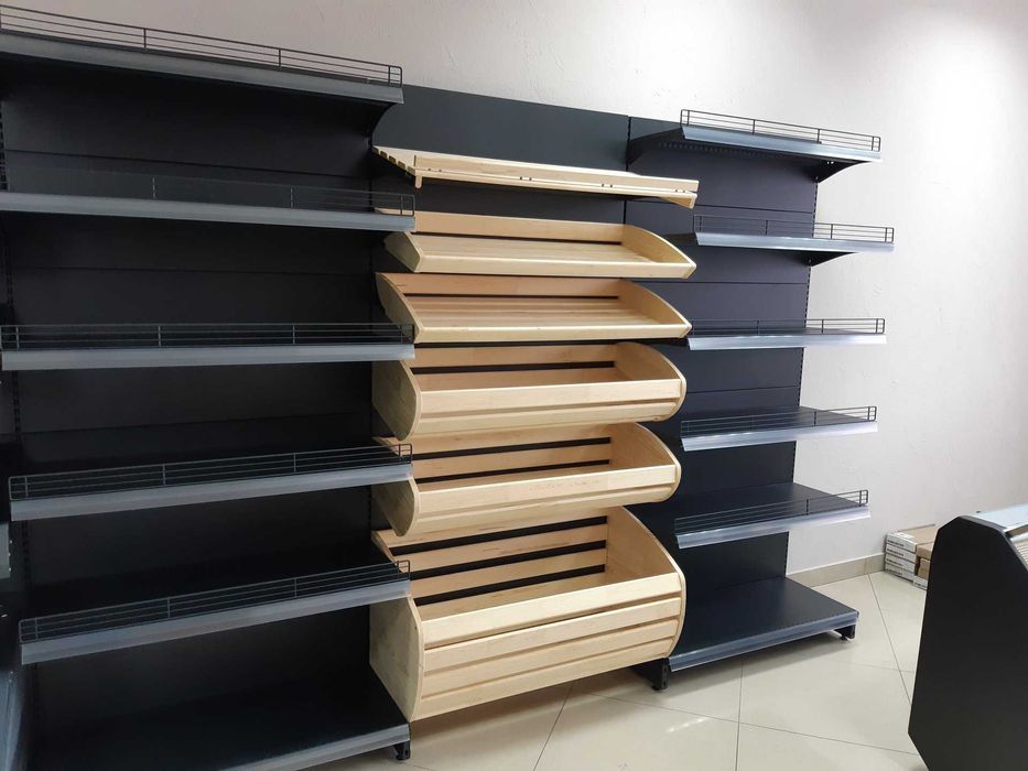 Стелажі для магазину. Каси, холодильне обладн. Гранти на обладнання