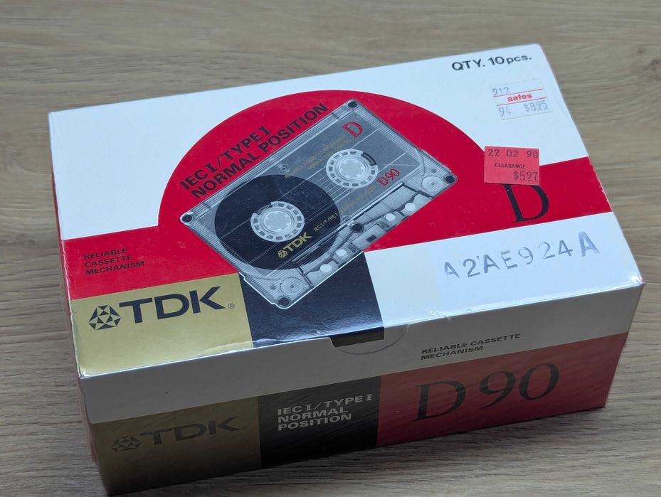 TDK D90 нові аудіо касети аудиокассеты блок 10шт. USA 1988р
