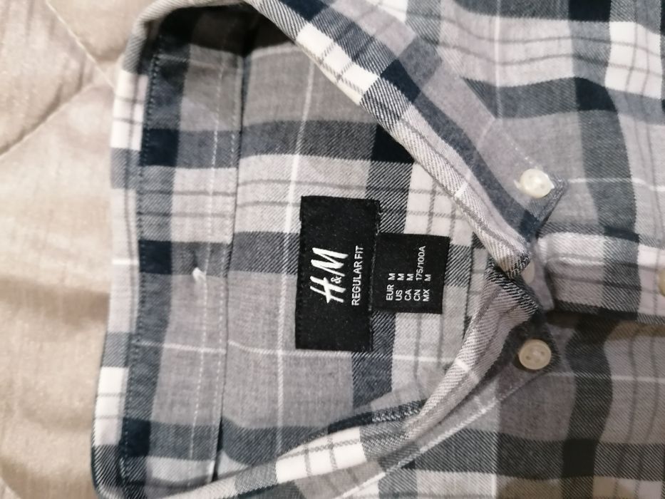 Camisa H&M Regular Fit Tam. M Flanela fina