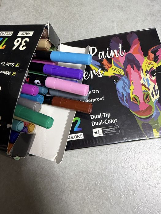 Акрилові маркери 36 шт 72 кольори