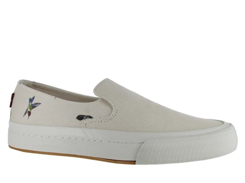 Levi's Trampki męskie - Summit Slip On - r 44 - Beżowe, bawełniane