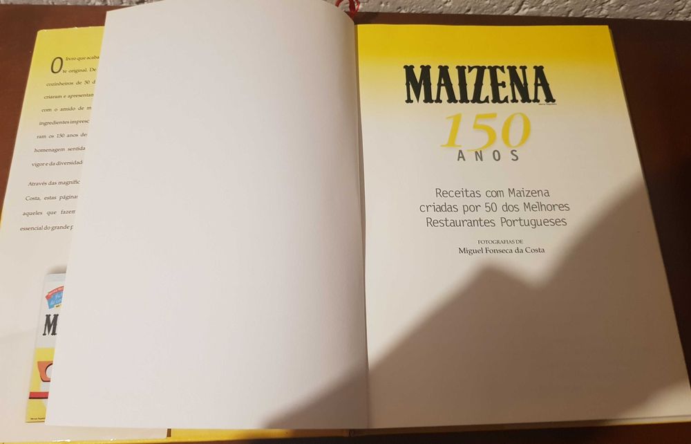 Livro Culinaria 150 anos da  Maizena