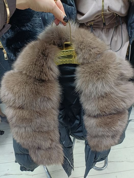 Kurtka obszycie lis czekoladowe