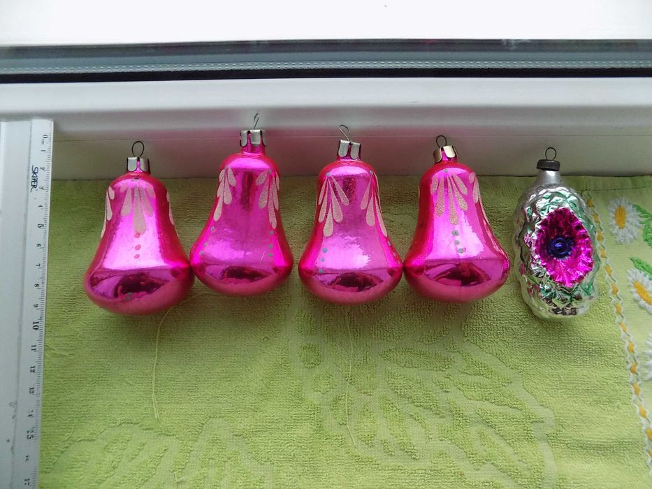 Елочные игрушки СССР Колокольчик Фонарики Шишки Сосульки Цена за 1 шт