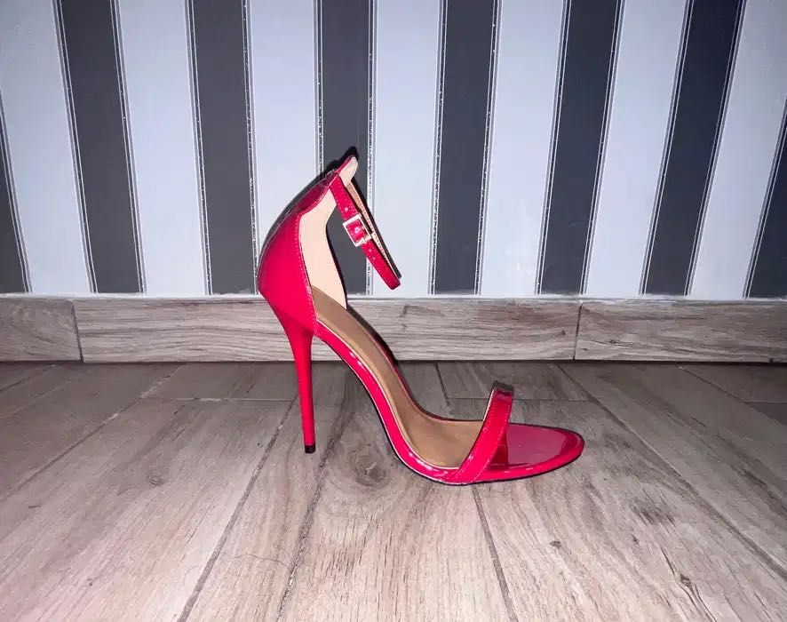 211/ OD RĘKI 43 czerwone Trans Cross buty sandały 13 cm obcasy szpilki