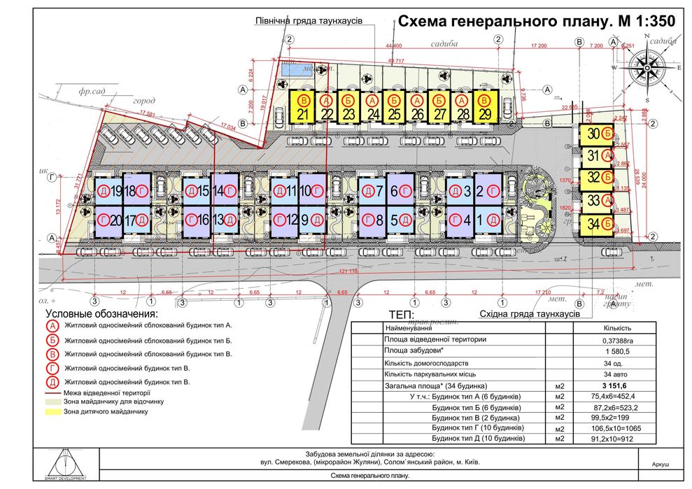 Таунхаус під чистову обробку в Києві. Жуляни. 89 м2