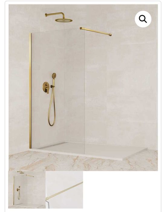 Painel duche dourado