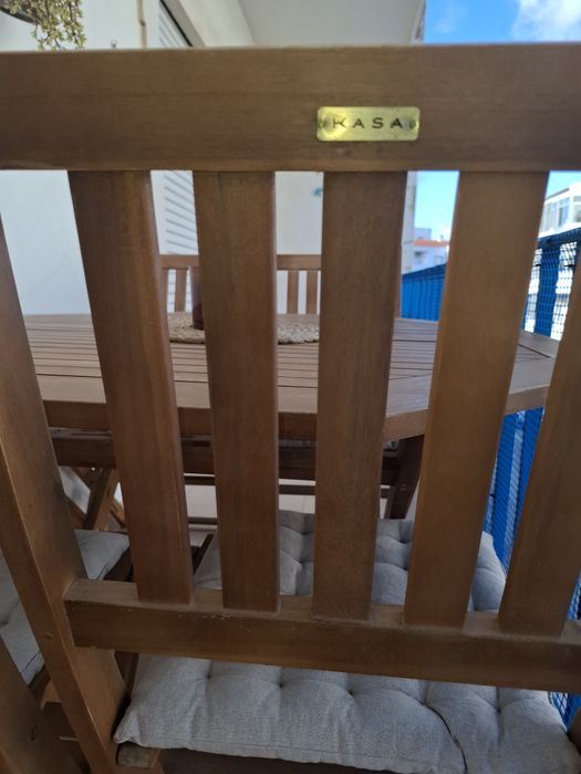 Mesa e cadeiras Kasa 4 lugares