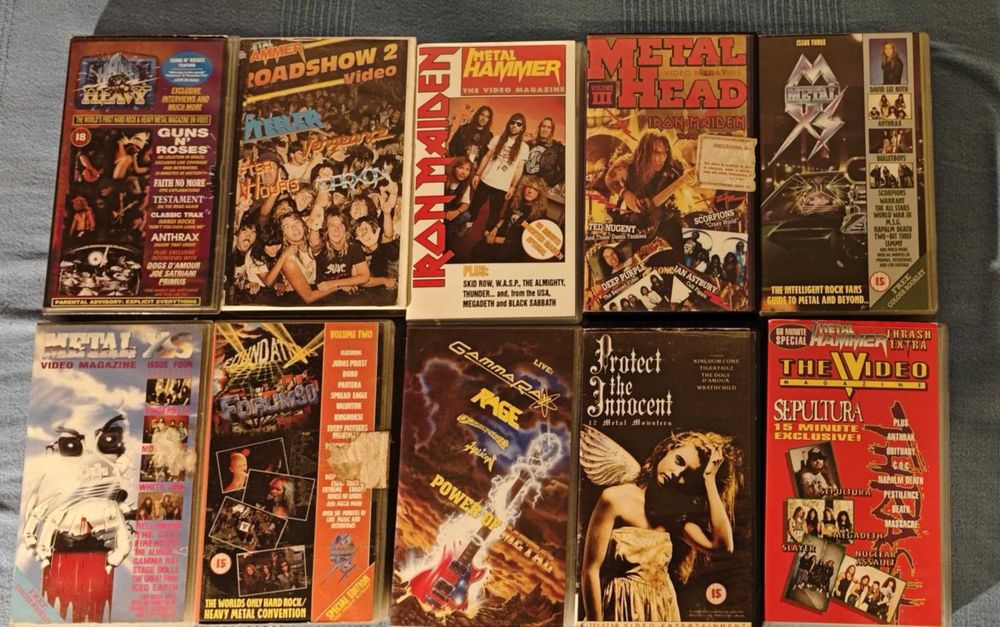 cassetes video/ vhs hard rock heavy metal thrash sodom motley crue dri