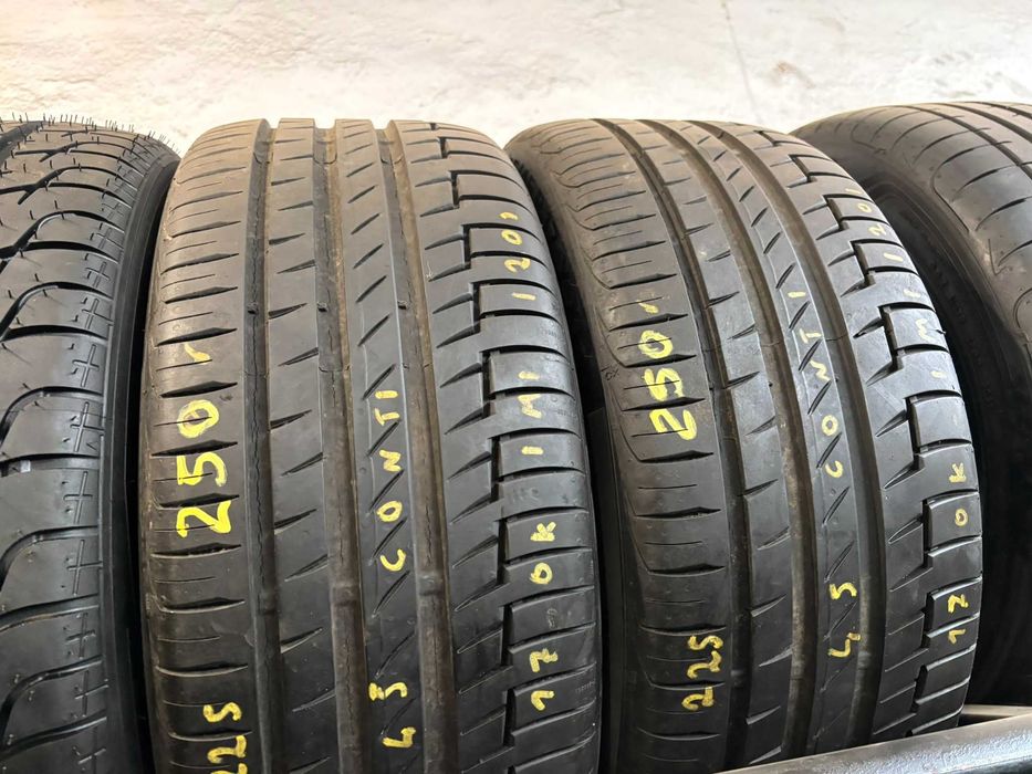 2X OPONY LETNIE 225/45R17 94Y Continental PremiumContact 6 XL Rant Ochronny 7.7MM 2020R