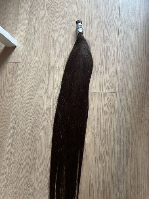 Wlosy naturalne ciemny brąz 70 cm