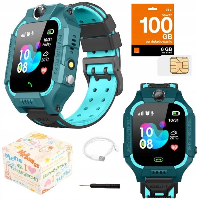 Smartwatch Dla Dzieci Zegarek Dziecięcy Lokalizator Lbs + Karta SIM