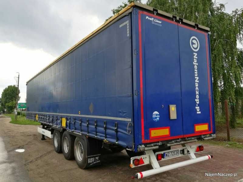 Wynajem naczep ciężarowych typu firanka standard Nowy Dwór Mazowiecki