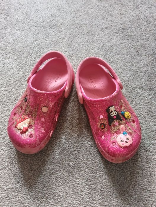 Crocsy dziecięce brokatowe rozmiar C 12.