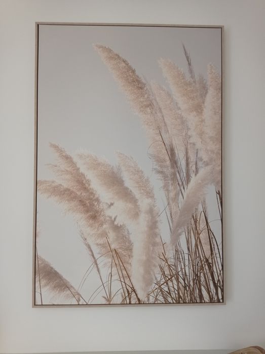 Quadro branco e bege