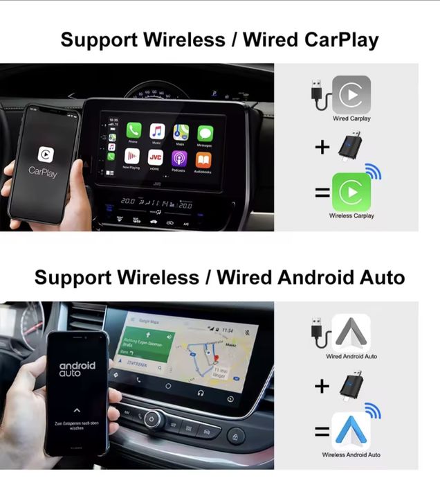 Бездротовий адаптер CarPlay android auto