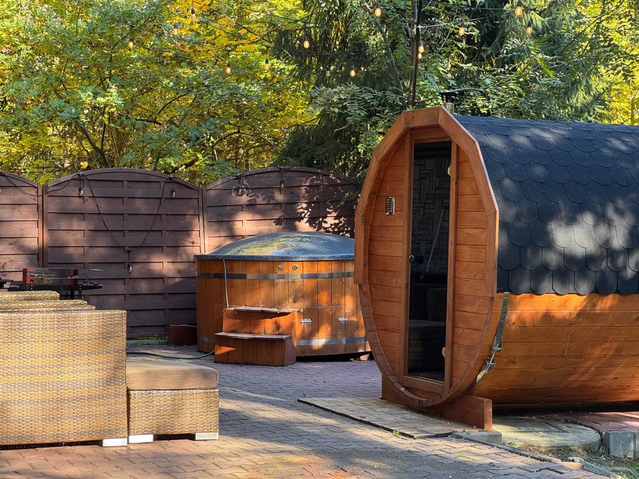 Zanurz się w zieleni – domek dla 12 osób z sauną i balią